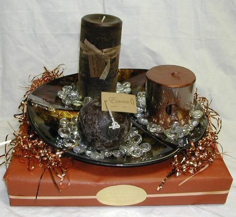 Decorative Plate And Candle Set Gift Basket Boutique Online